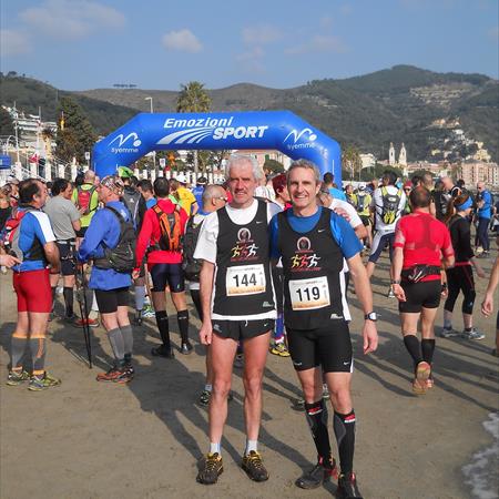 Valerio e Beppe al Trail di Laiguegla