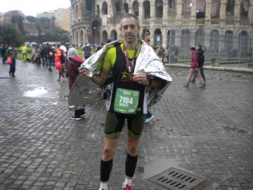 Roma, la maratona di Michele