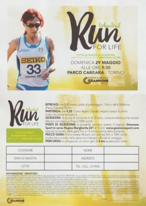 Run For Life per Vincenza Sicari
